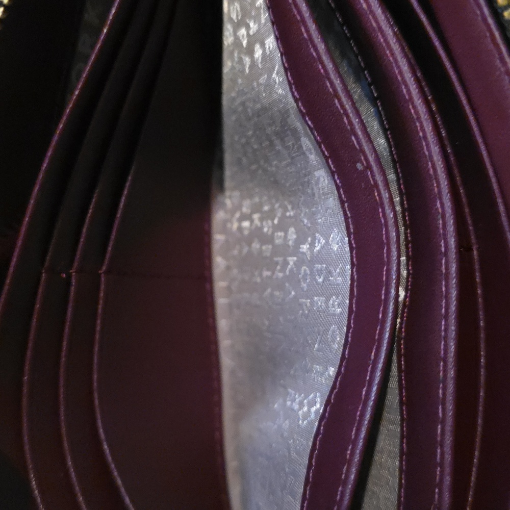 Kate Spade Dark Purple Wristlet with Black Embellishments - Picture 5 of 9